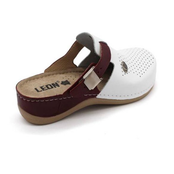 Leon Comfort női papucs - 901 Fehér/Piros