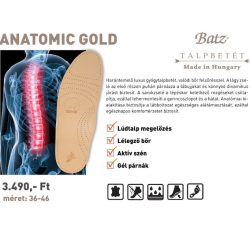Batz talp betét unisex Talpbetét - 915 Anatomic Gold