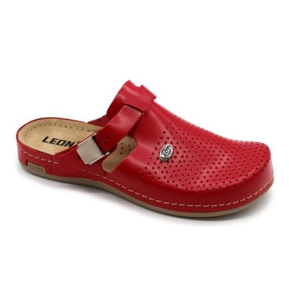 Leon Comfort női papucs - 950 Piros-lyukas